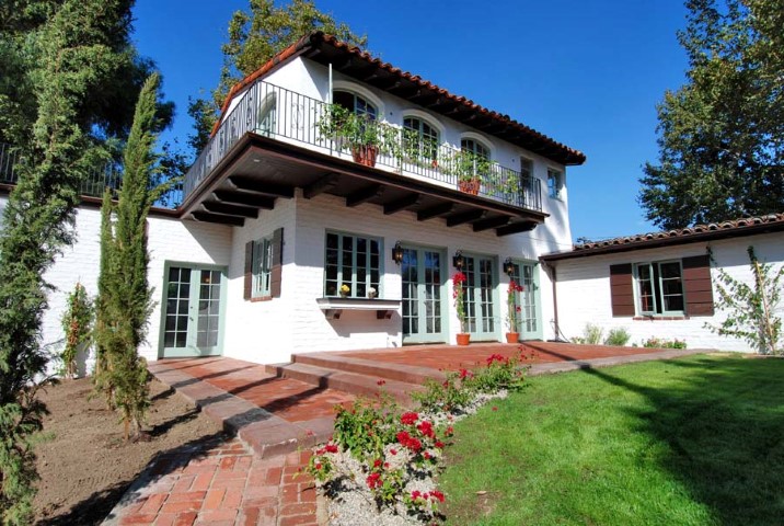 Completed Spanish Revival residence in Studio City